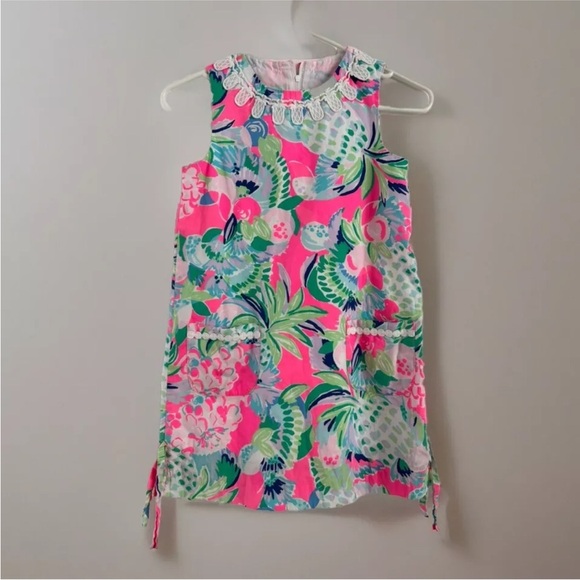 Lilly Pulitzer Other - EUC Sz 10 Girls Little Lilly Classic Shift Dress tropical🦩 Lilly Pulitzer